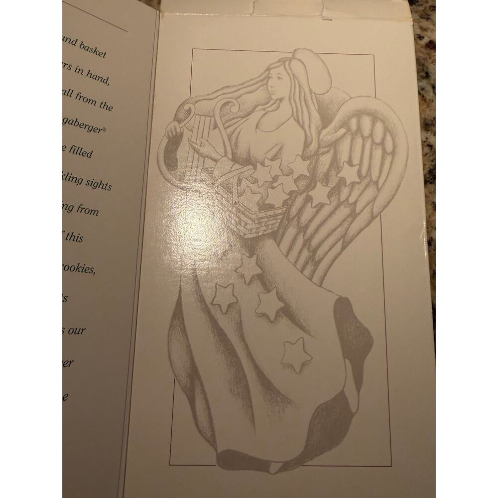 Vintage Longaberger Pottery Angel Cookie Mold 1996 Angel Series - Joy - Picture 12 of 12